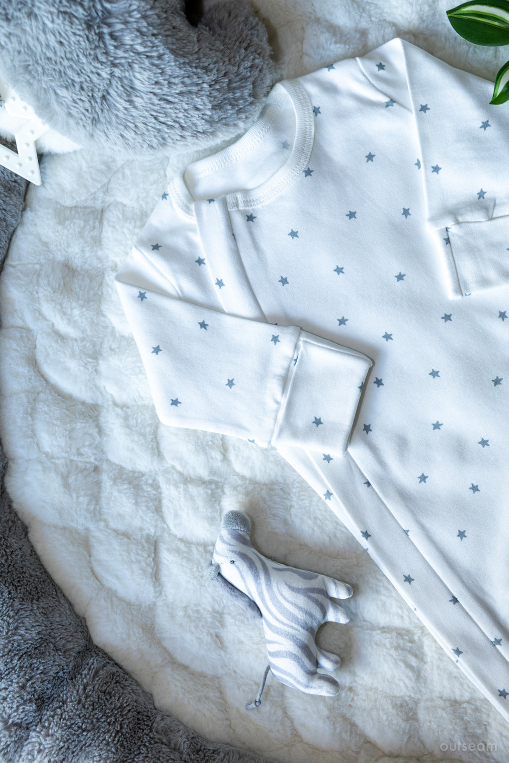 Outseam слип на молнии Серые Звёзды — детальный вид 2