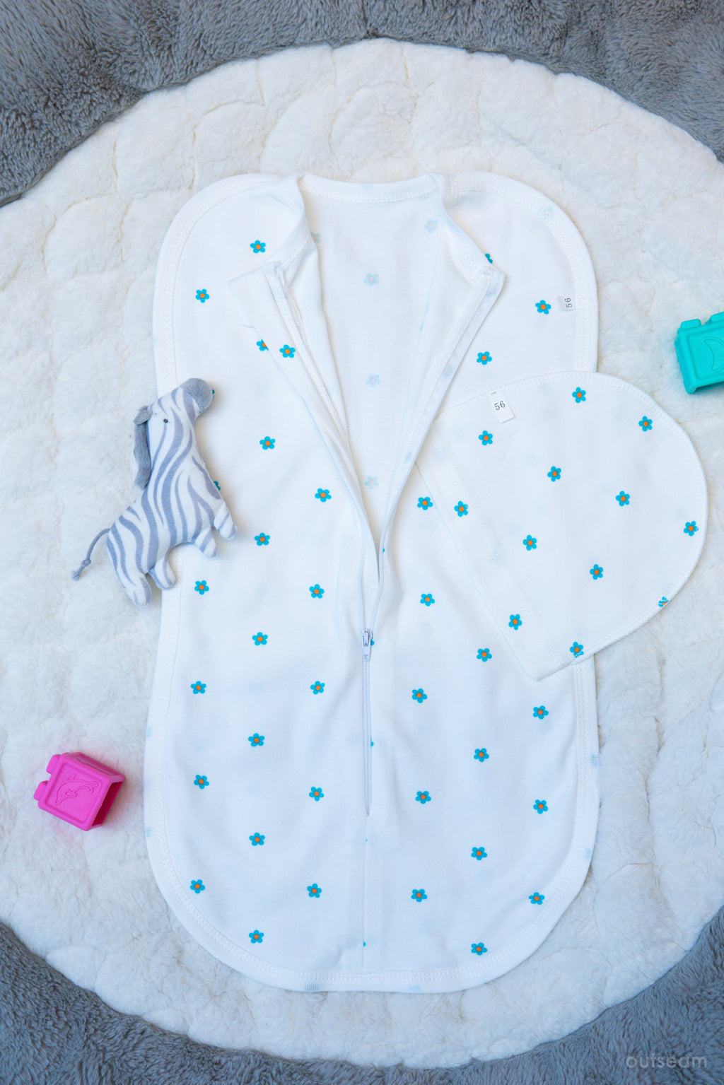 Outseam Кокон для новорождённого — Цветок — детальный вид 4